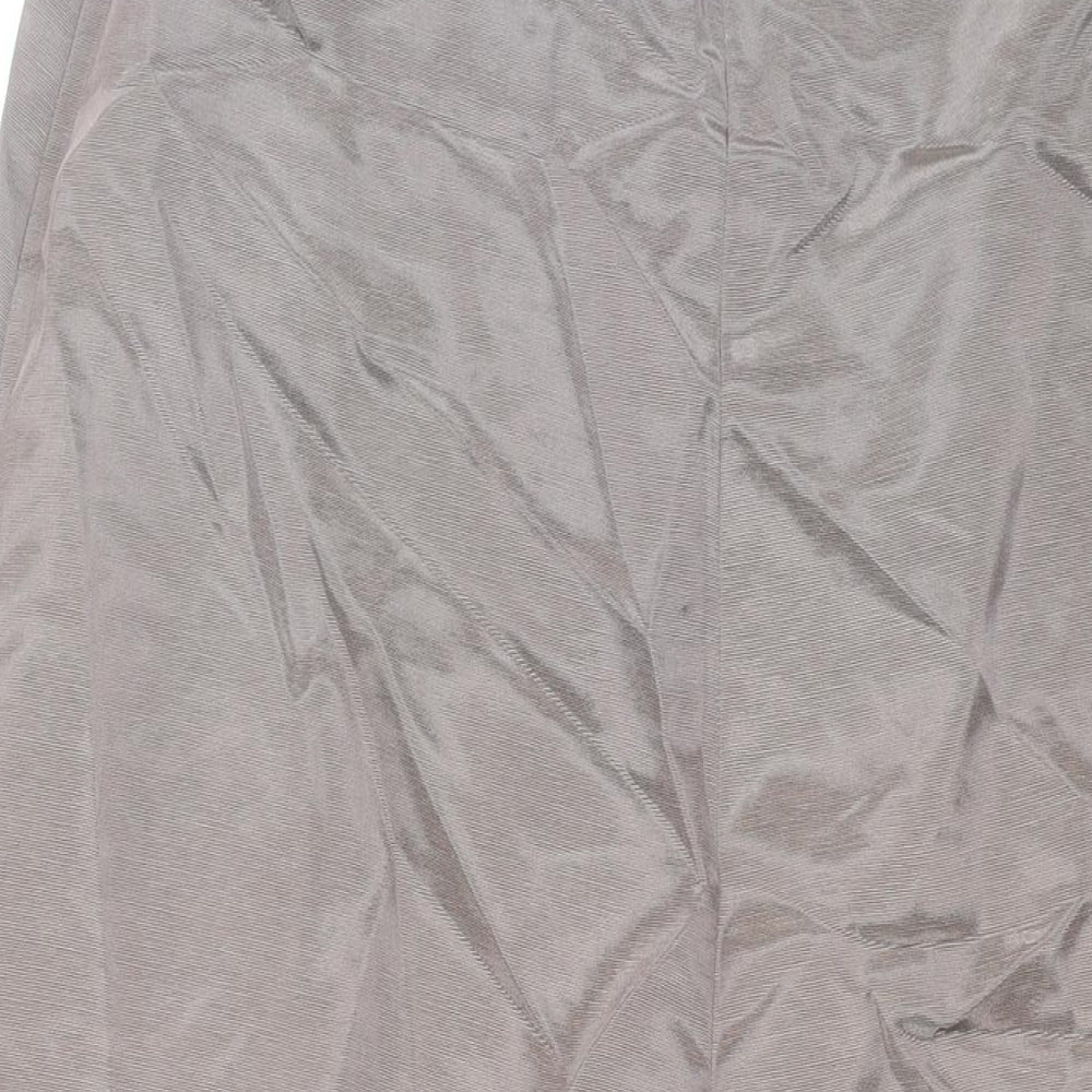 Watters & Watters Womens Grey Polyester Maxi Skirt Size 28 in Zip