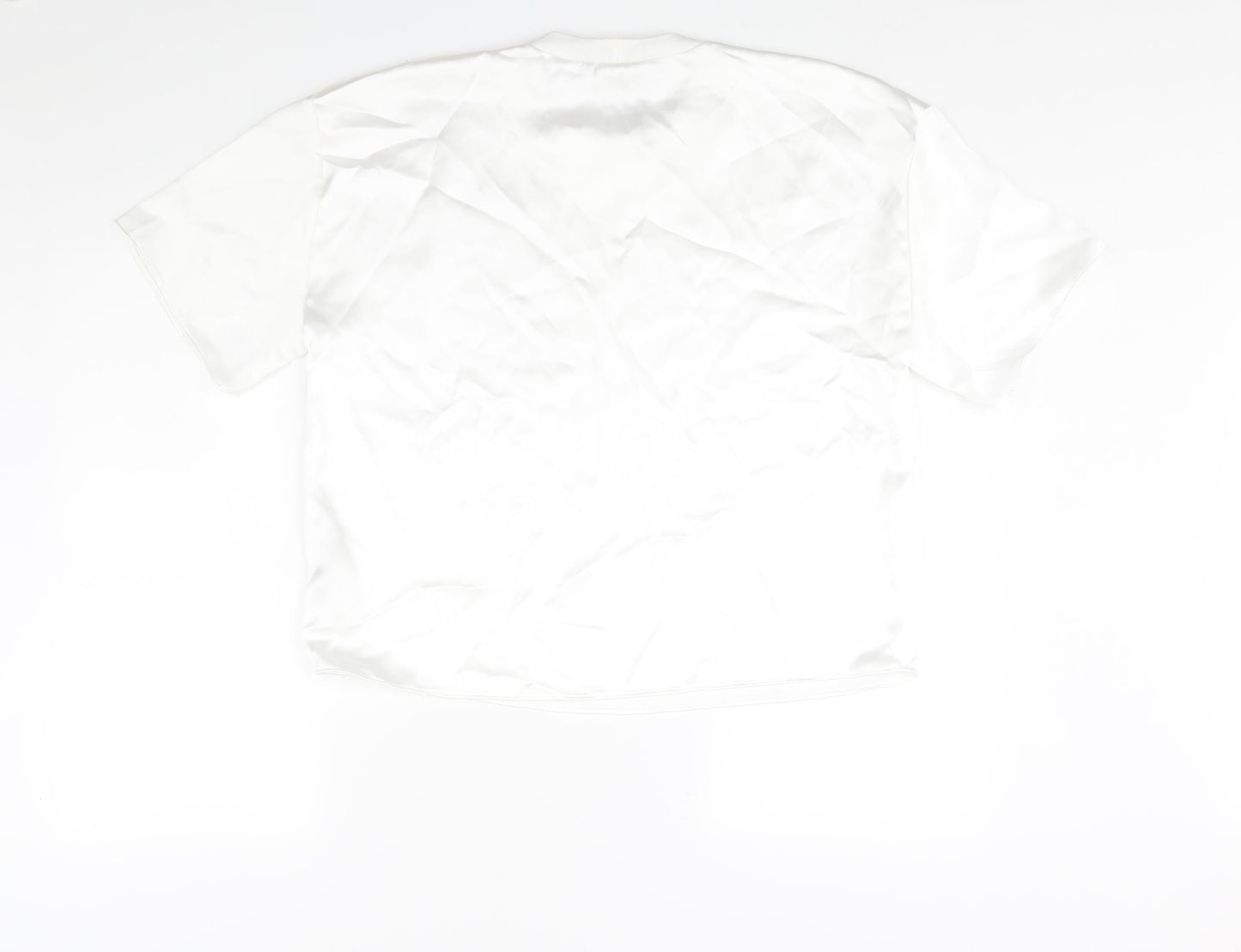 Womens UK Size M Zara White Basic Blouse