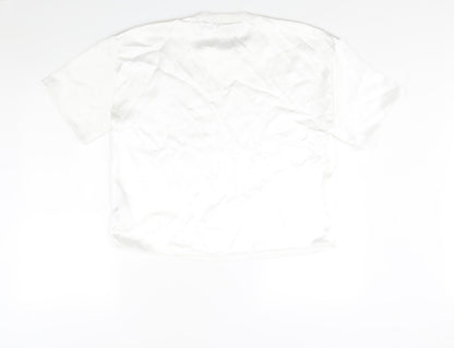 Womens UK Size M Zara White Basic Blouse