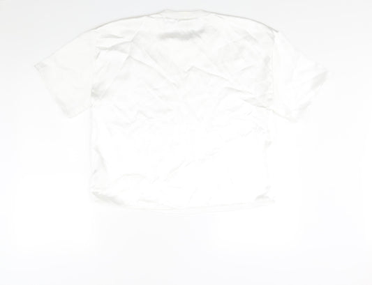 Womens UK Size M Zara White Basic Blouse