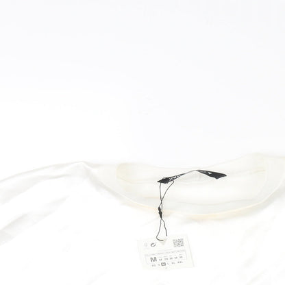 Womens UK Size M Zara White Basic Blouse