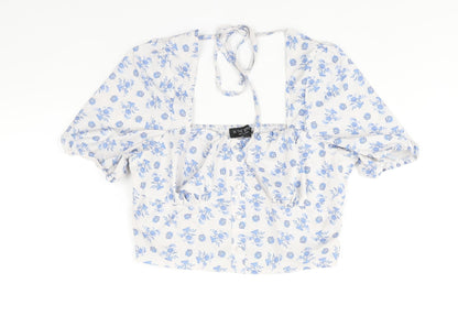 Womens UK Size 14 In the Style Blue Basic Blouse