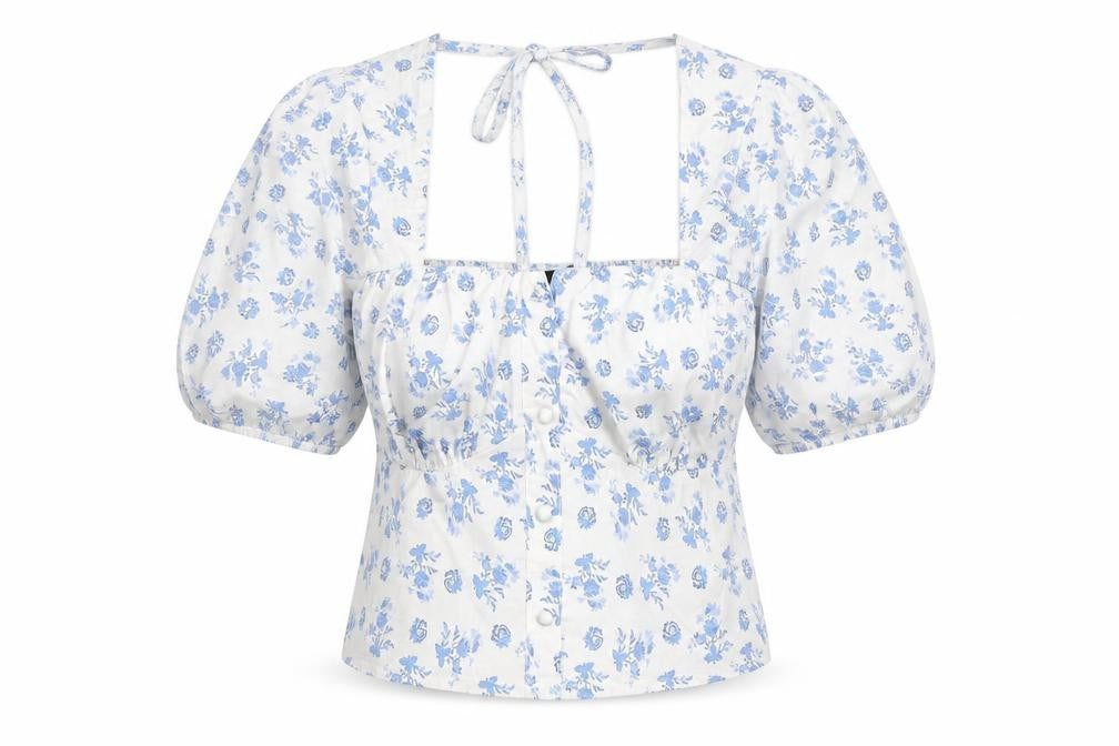 Womens UK Size 14 In the Style Blue Basic Blouse