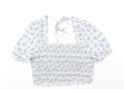 Womens UK Size 14 In the Style Blue Basic Blouse