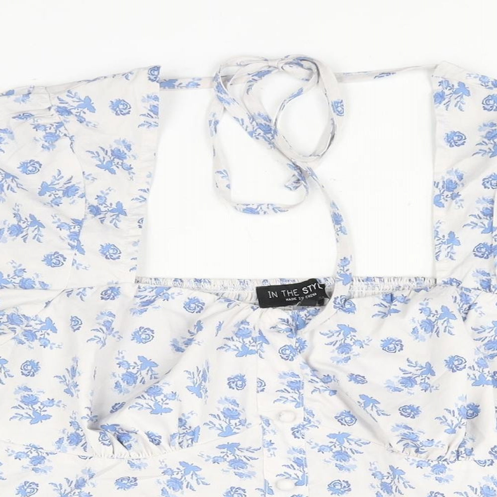 Womens UK Size 14 In the Style Blue Basic Blouse