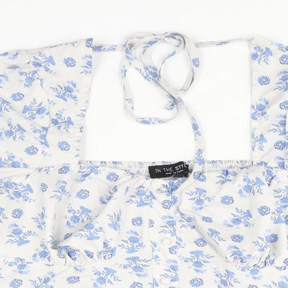 Womens UK Size 14 In the Style Blue Basic Blouse