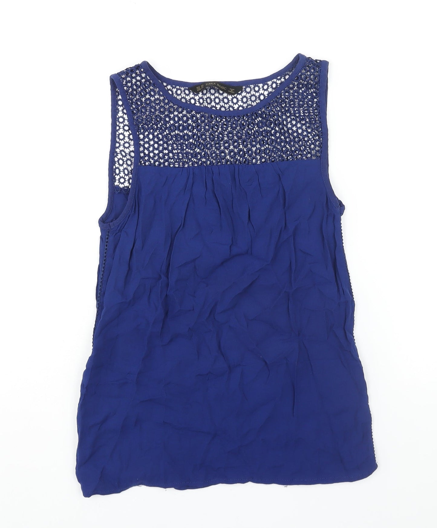 Womens UK Size XS Zara Blue Camisole Blouse