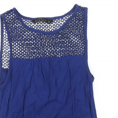 Womens UK Size XS Zara Blue Camisole Blouse