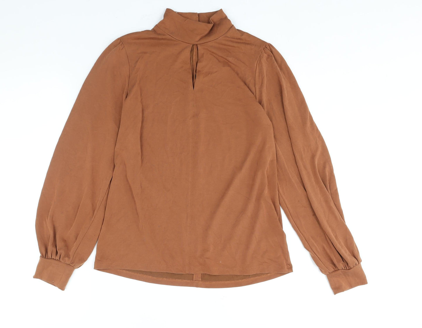 Womens UK Size 10 Marks and Spencer Brown Basic Blouse