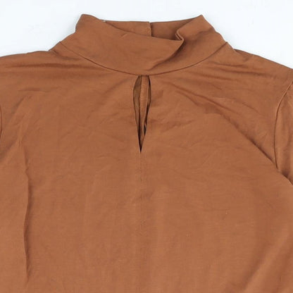 Womens UK Size 10 Marks and Spencer Brown Basic Blouse