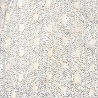 CULTURE Womens Beige Geometric Polyester Shift Size M V-Neck Pullover