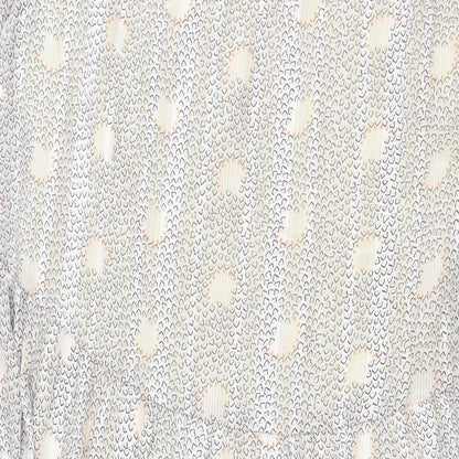 CULTURE Womens Beige Geometric Polyester Shift Size M V-Neck Pullover