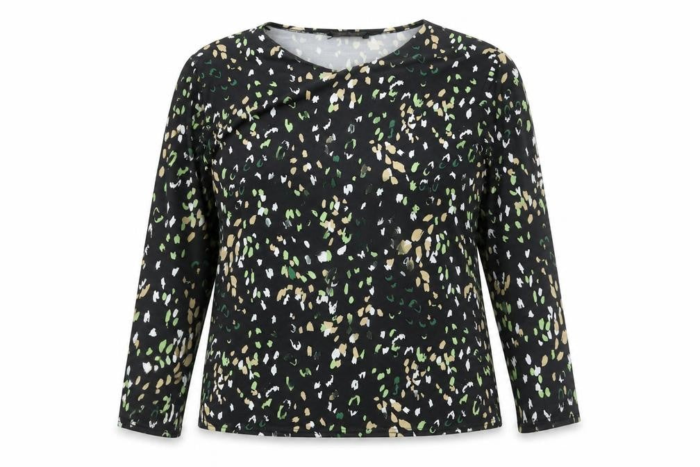 Womens UK Size 16 Mia Moda Black Basic Blouse