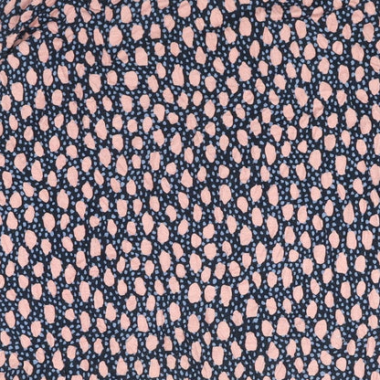 Monki Womens Multicoloured Geometric Viscose Shift Size S Mock Neck Pullover
