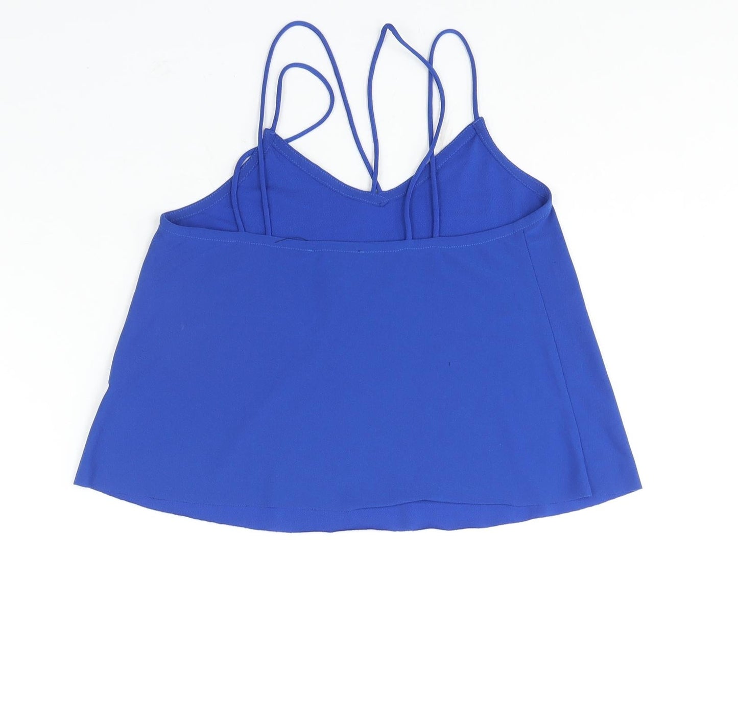 New Look Girls Blue Polyester Camisole Blouse Size 10-11 Years V-Neck Pullover