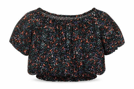Weekday Womens Multicoloured Floral Viscose Basic Blouse Size XS Boat Neck