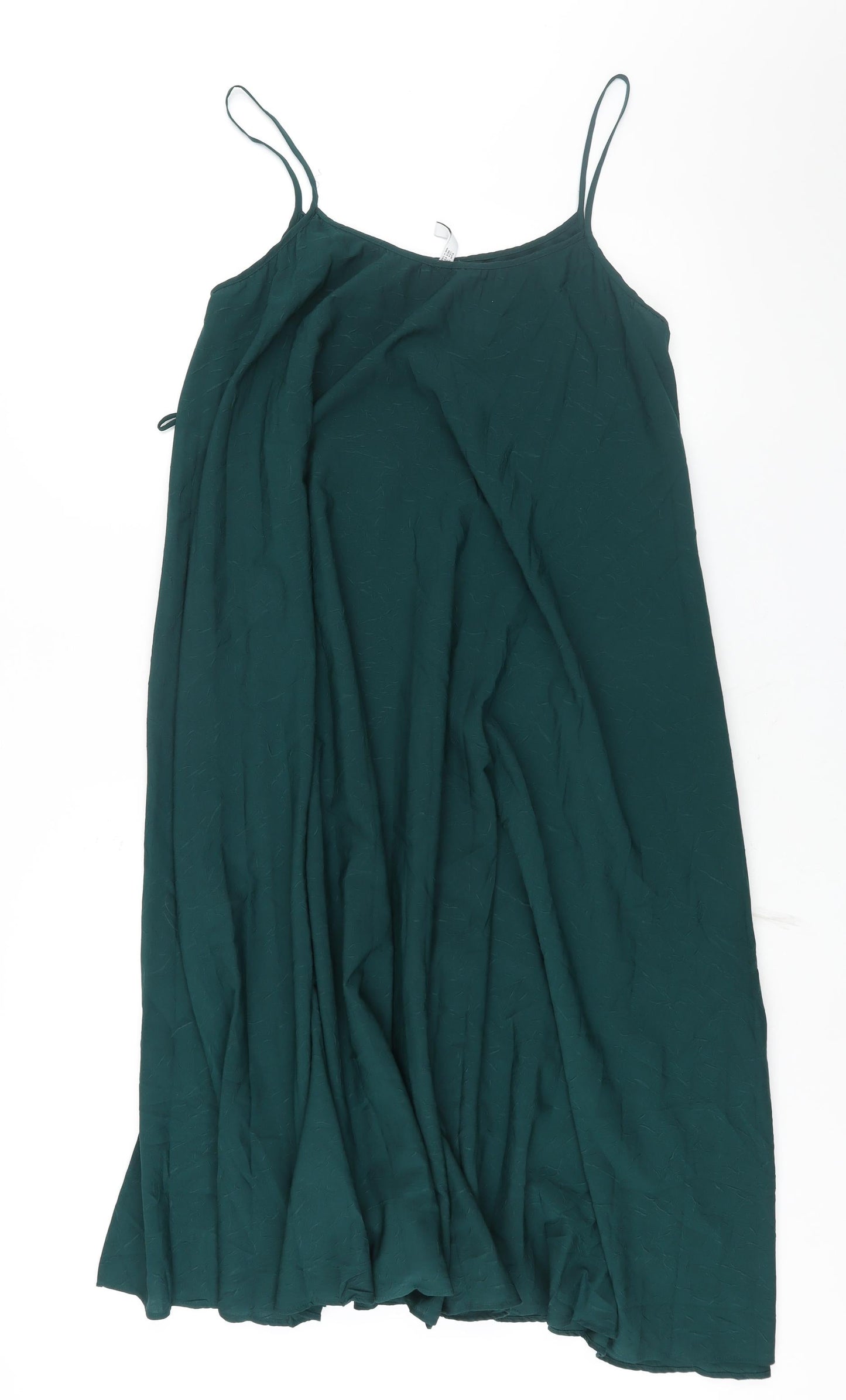 Mango Womens Green Polyester A-Line Size XS Scoop Neck Pullover