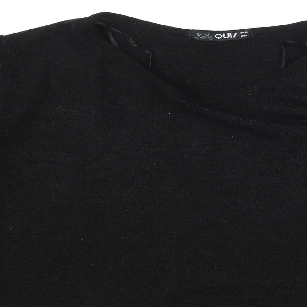 Womens UK Size 18 Quiz Black Pullover Jumper