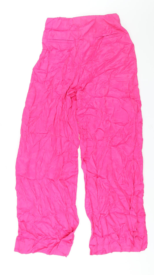 Womens UK Size M Zara Regular Fit  Pink Trousers
