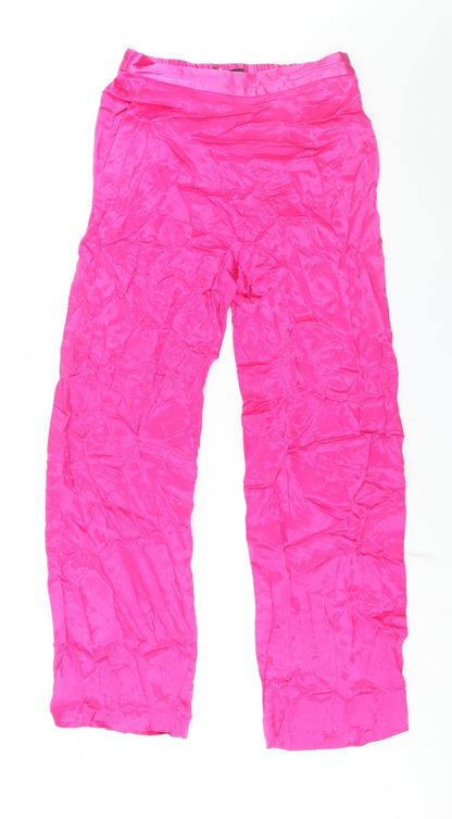 Womens UK Size M Zara Regular Fit  Pink Trousers