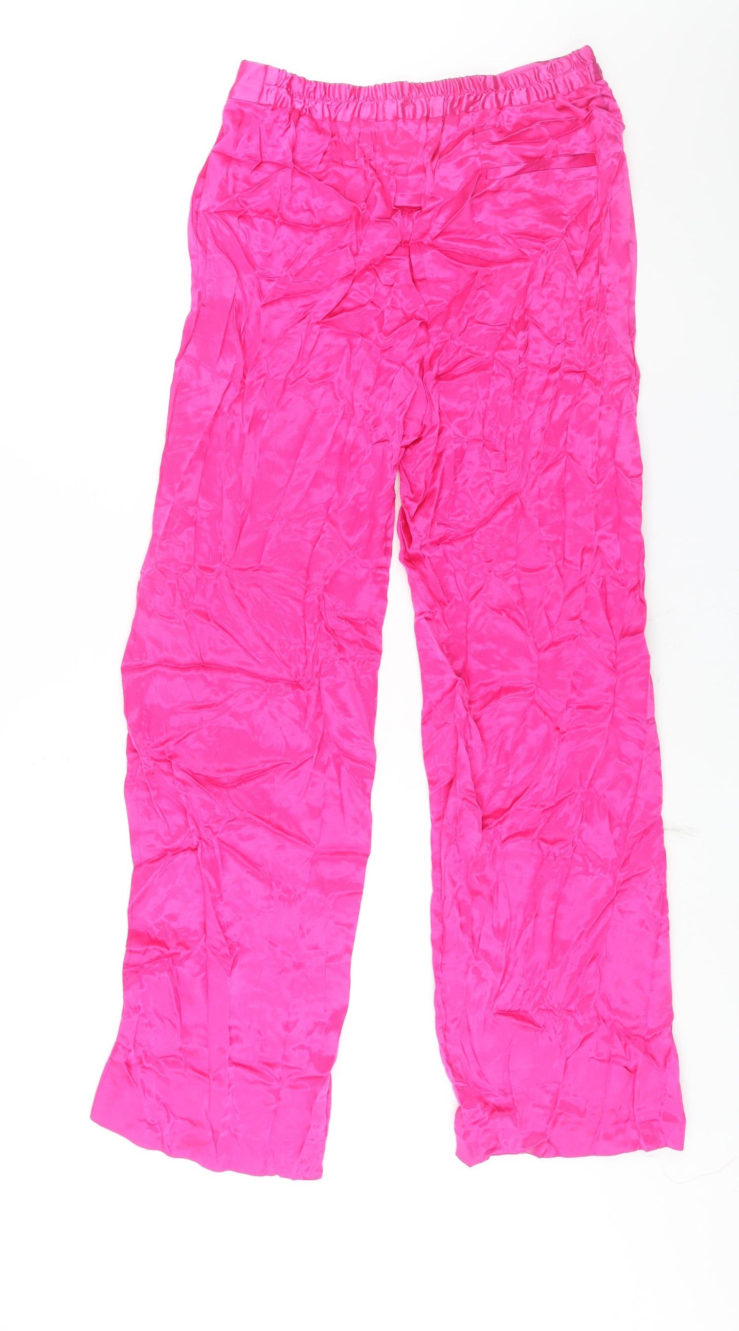 Womens UK Size M Zara Regular Fit  Pink Trousers