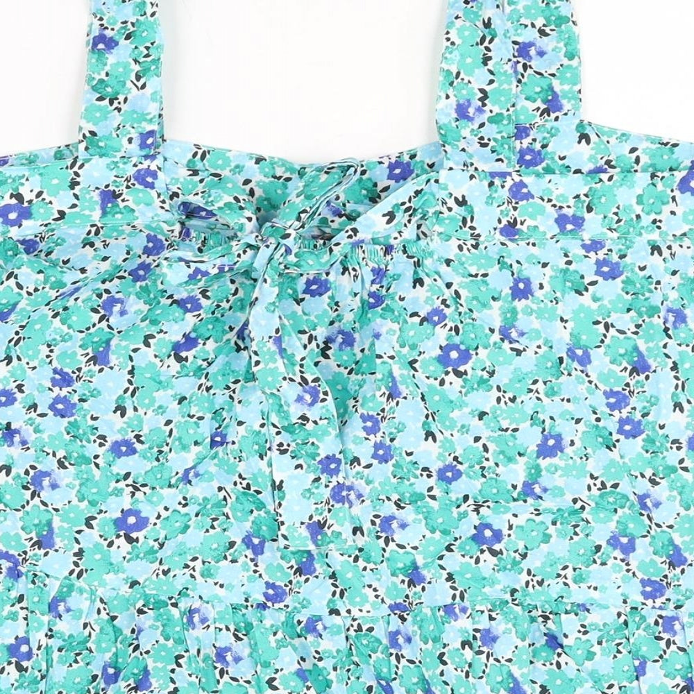 Womens UK Size 14 Marks and Spencer Green Camisole Blouse