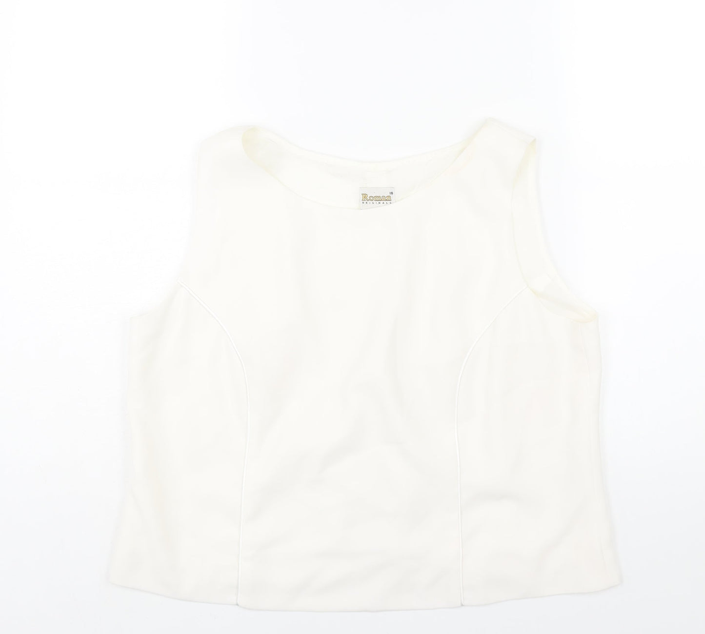 Womens UK Size 18 Roman White Camisole Blouse