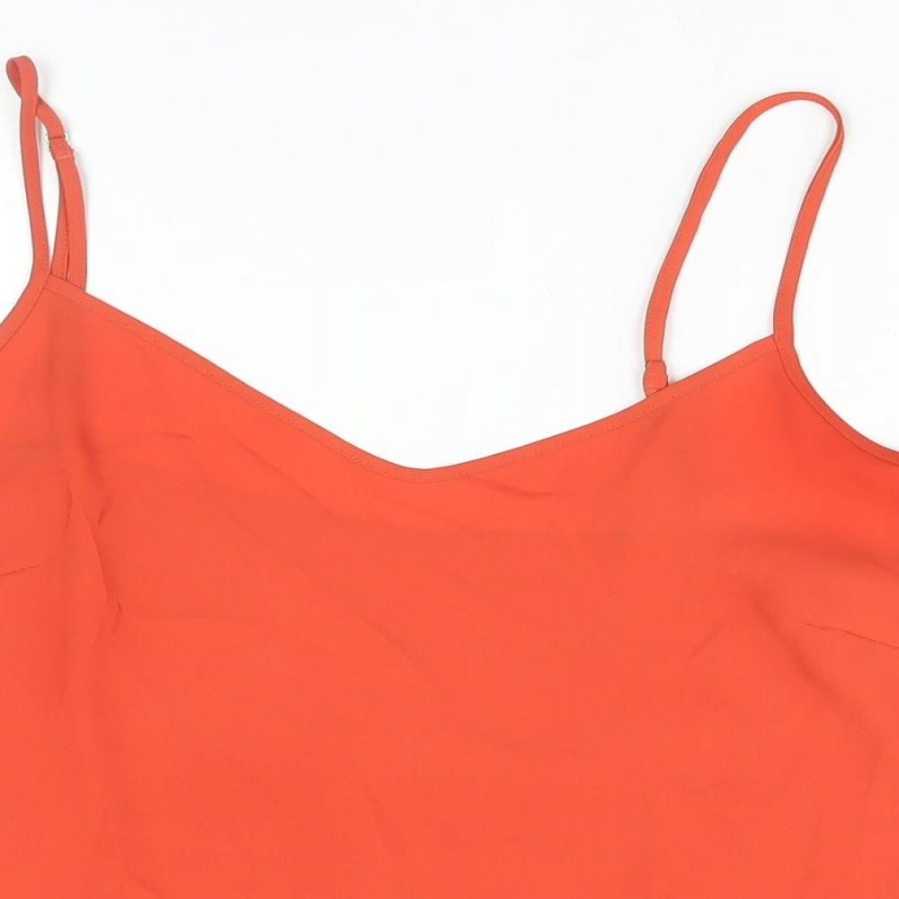 Womens UK Size 10 Marks and Spencer Orange Camisole Blouse