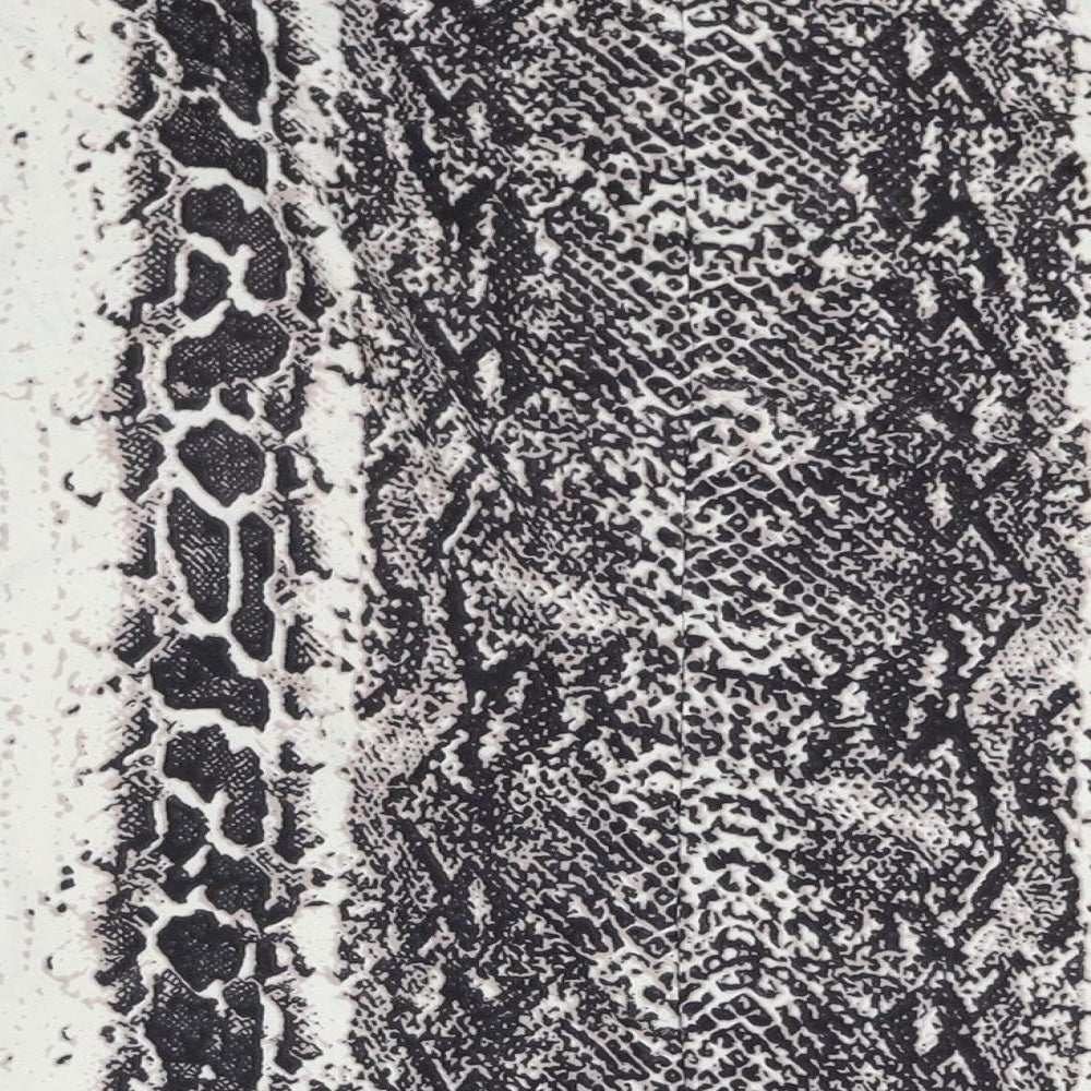 Emilia Womens Grey Animal Print Polyester Basic Blouse Size XL Round Neck - Snake Print