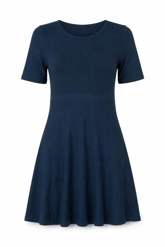 Oasis Womens Blue Cotton A-Line Size M Crew Neck Pullover