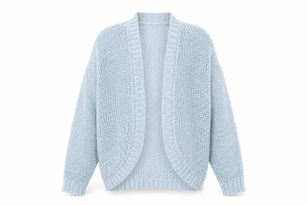 Womens UK Size S Warehouse Blue Cardigan Jumper