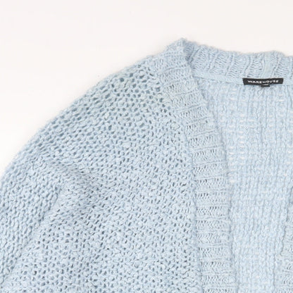 Womens UK Size S Warehouse Blue Cardigan Jumper