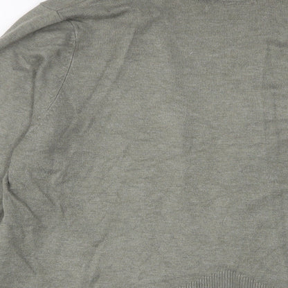 Classic Womens Green V-Neck Viscose Cardigan Jumper Size 18 - Open