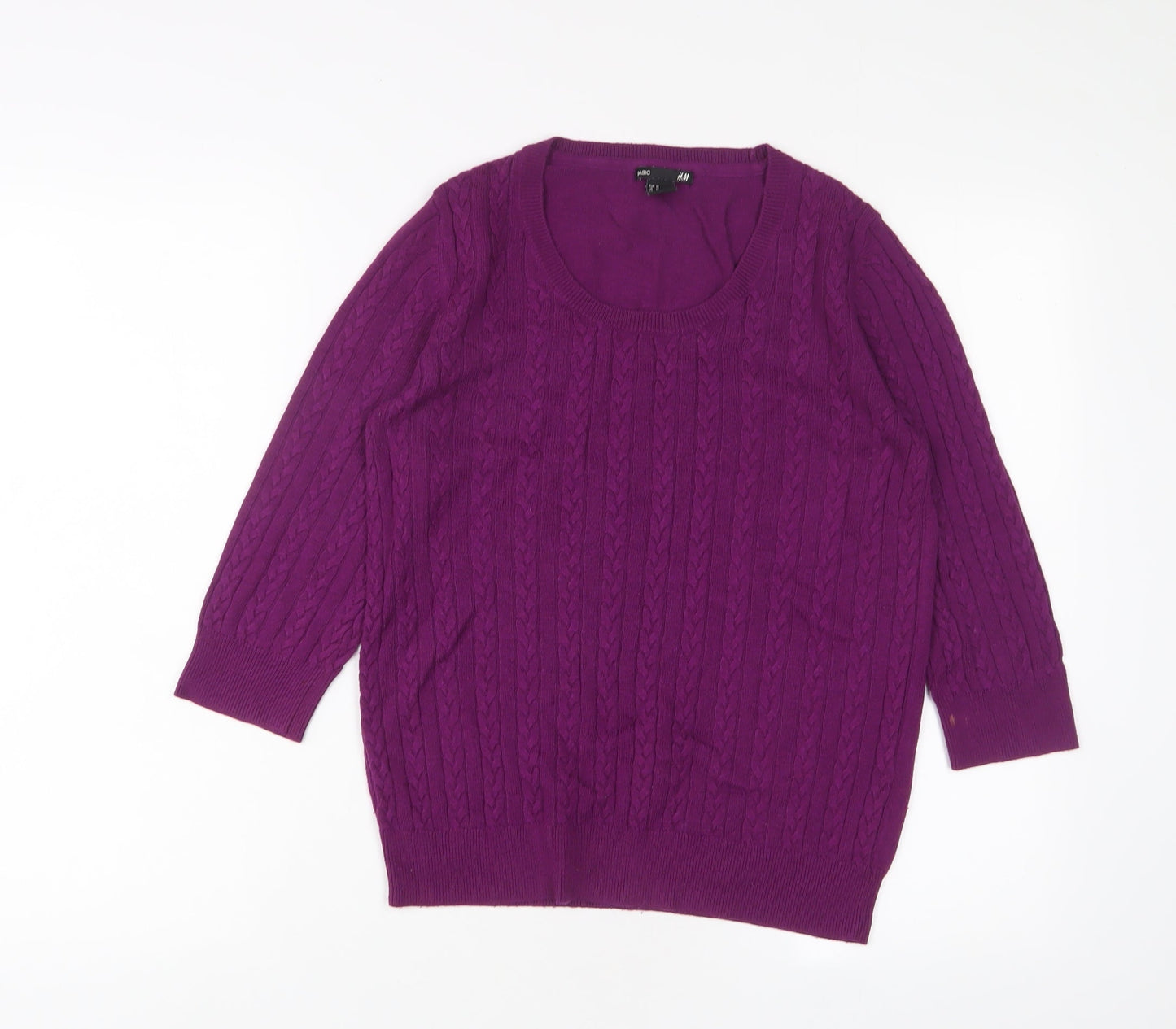 Womens UK Size M H&M Purple Pullover Jumper