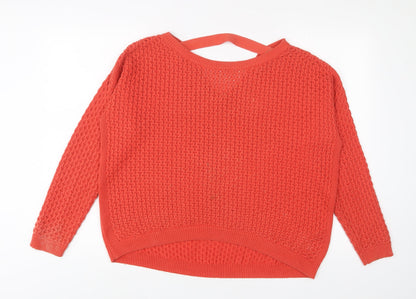 Womens UK Size 12 New Look Red Pullover Jumper