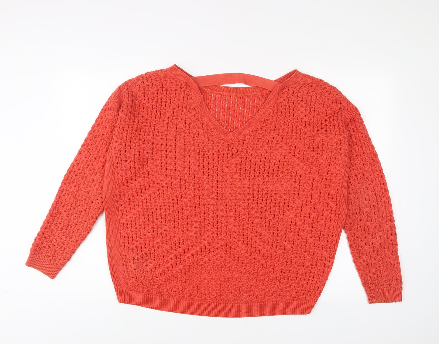 Womens UK Size 12 New Look Red Pullover Jumper