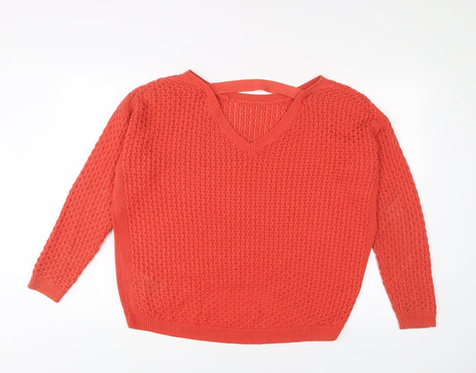 Womens UK Size 12 New Look Red Pullover Jumper