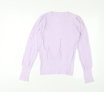 Womens UK Size 8 Marks and Spencer Purple Pullover Jumper