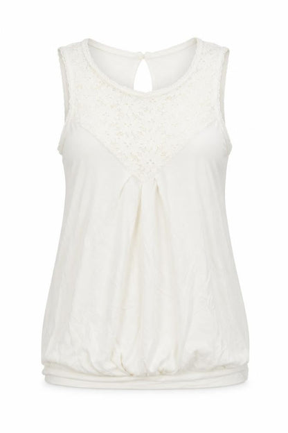 Womens UK Size 10 Oasis White Basic Tank