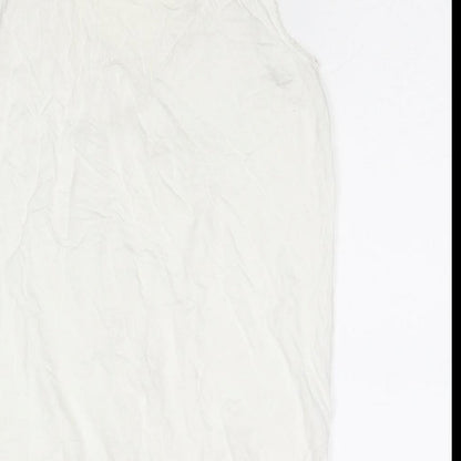 Womens UK Size 10 Oasis White Basic Tank