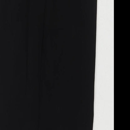 Soyaconcept Womens Black Viscose Trousers Size 8 L25 in Regular Zip