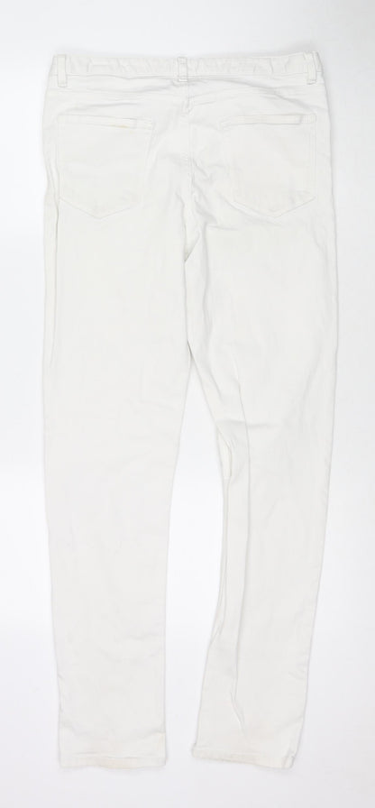 Womens UK Size 12 Marks and Spencer Regular Fit Skinny White Jeans
