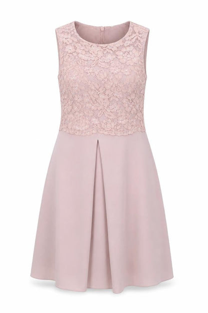 Miss Selfridge Womens Pink Floral Polyester A-Line Size 6 Round Neck Zip