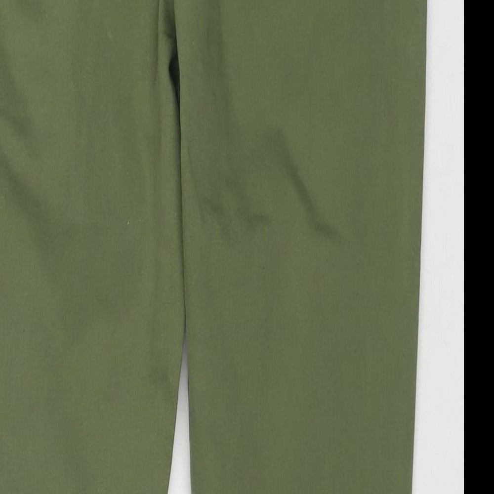 Denim & Co. Girls Green Cotton Skinny Jeans Size 13-14 Years L26 in Regular Zip