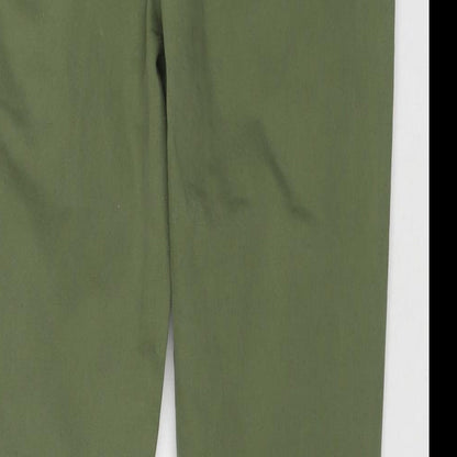 Denim & Co. Girls Green Cotton Skinny Jeans Size 13-14 Years L26 in Regular Zip
