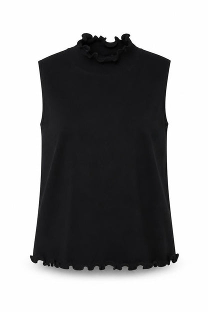 Womens UK Size S Zara Black Basic Tank