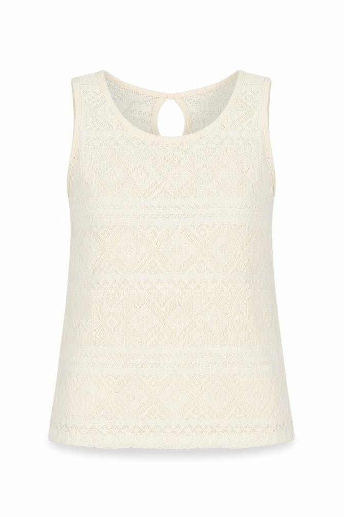 Womens UK Size S Stradivarius Ivory Basic Tank