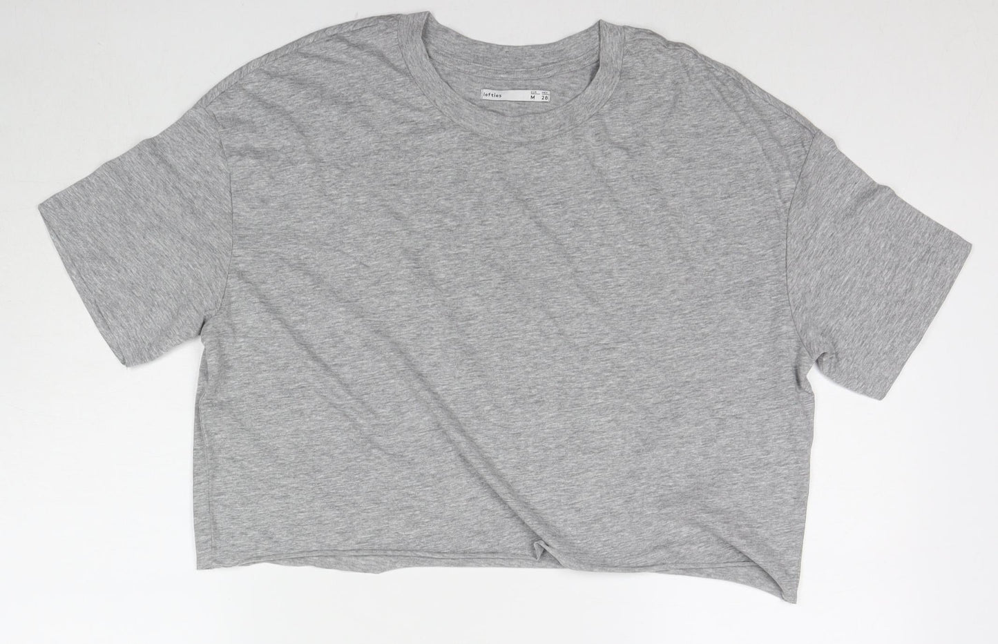 Womens UK Size M Lefties Grey Cropped T-Shirt