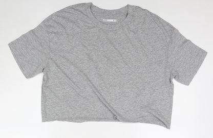 Womens UK Size M Lefties Grey Cropped T-Shirt