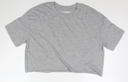 Womens UK Size M Lefties Grey Cropped T-Shirt
